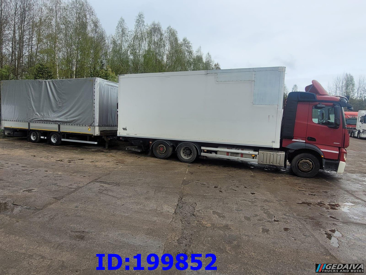 MERCEDES-BENZ Actros 2551 6x2 Euro5 + tilt trailer - Kravas automašīna ar slēgto virsbūvi: foto 2 MERCEDES-BENZ Actros 2551 6x2 Euro5 + tilt trailer - Kravas automašīna ar slēgto virsbūvi: foto 2