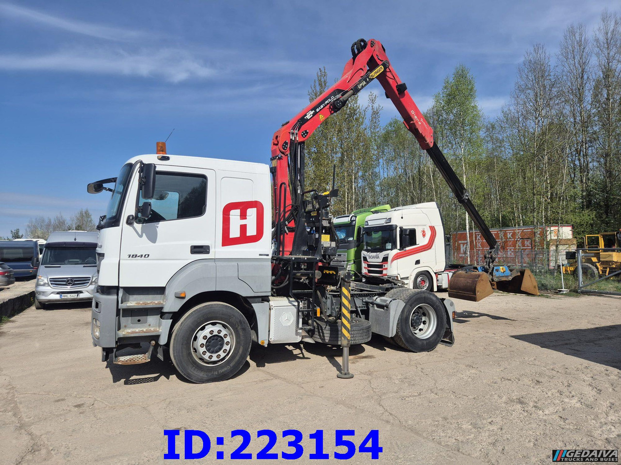 MERCEDES-BENZ Axor 1840 + Crane Epsilon Palfinger 0150Z - Vilcējs: foto 1 MERCEDES-BENZ Axor 1840 + Crane Epsilon Palfinger 0150Z - Vilcējs: foto 1