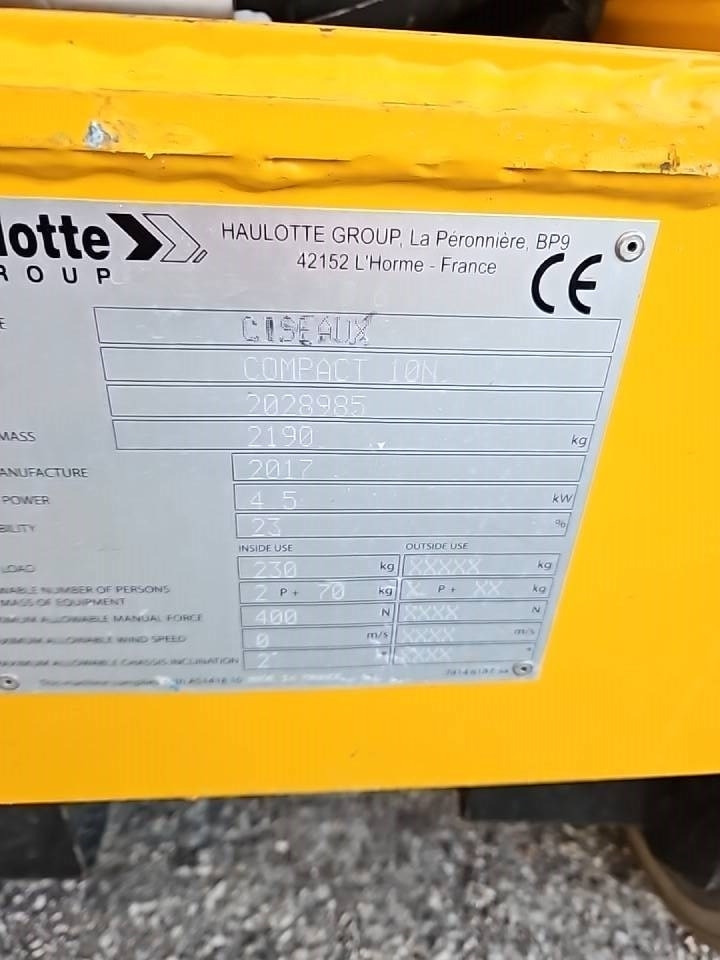 Haulotte Compact 10 N - Šķērveida pacēlājs: foto 5 Haulotte Compact 10 N - Šķērveida pacēlājs: foto 5