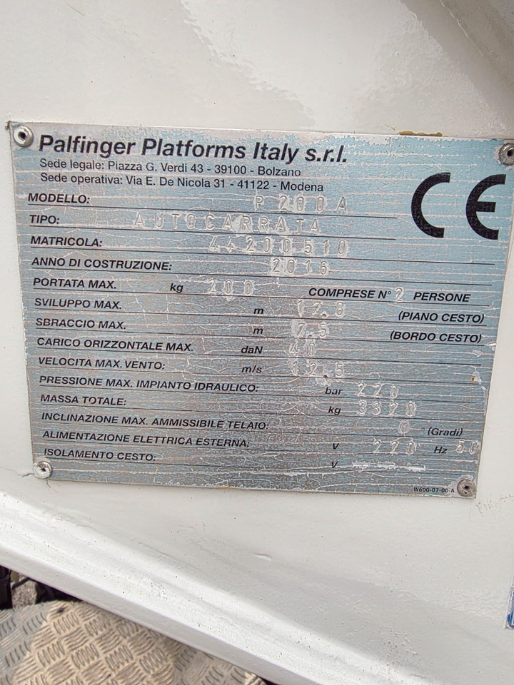 Autopacēlājs PALFINGER P 200 A: foto 16 Autopacēlājs PALFINGER P 200 A: foto 16