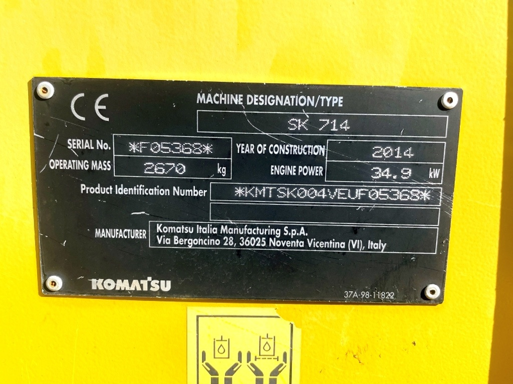 Komatsu SK714 (4077) - Kompaktiekrāvējs: foto 3 Komatsu SK714 (4077) - Kompaktiekrāvējs: foto 3