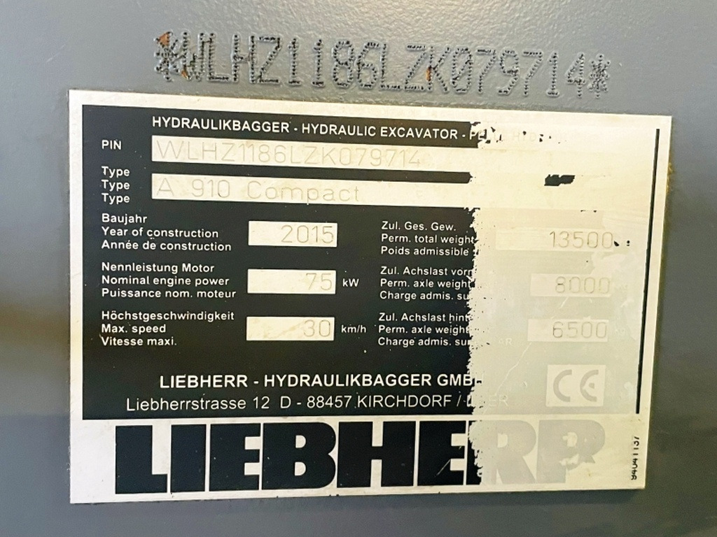 Liebherr A910 Compact (4025) - Riteņu ekskavators: foto 3 Liebherr A910 Compact (4025) - Riteņu ekskavators: foto 3