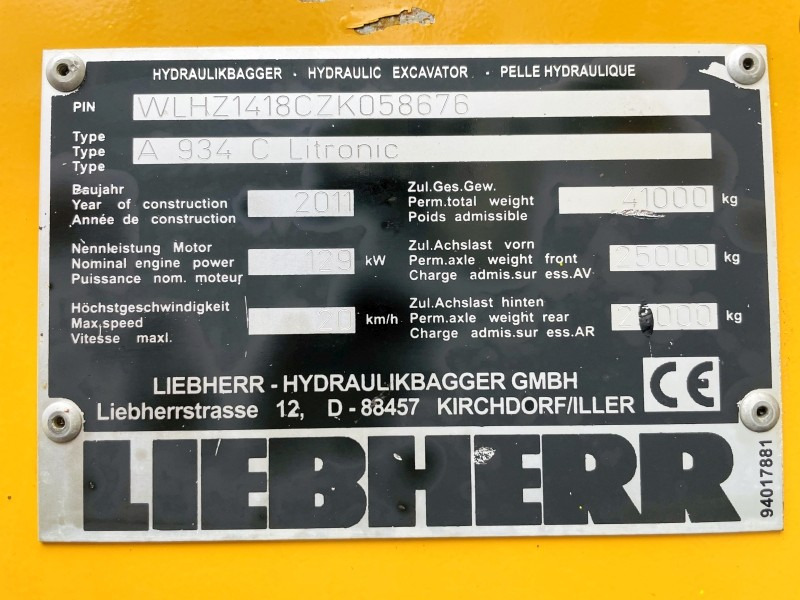 Atkritumu iekrāvējs Liebherr A934C (3878): foto 8