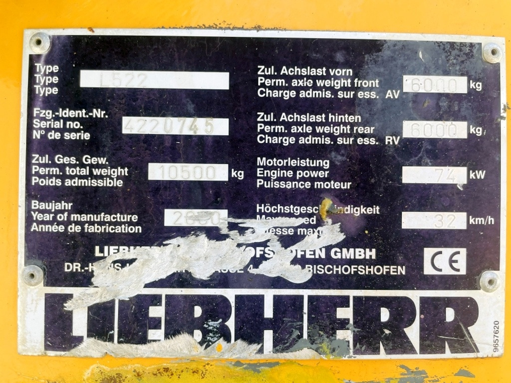 Liebherr L522 (4023) - Riteņu iekrāvējs: foto 4 Liebherr L522 (4023) - Riteņu iekrāvējs: foto 4