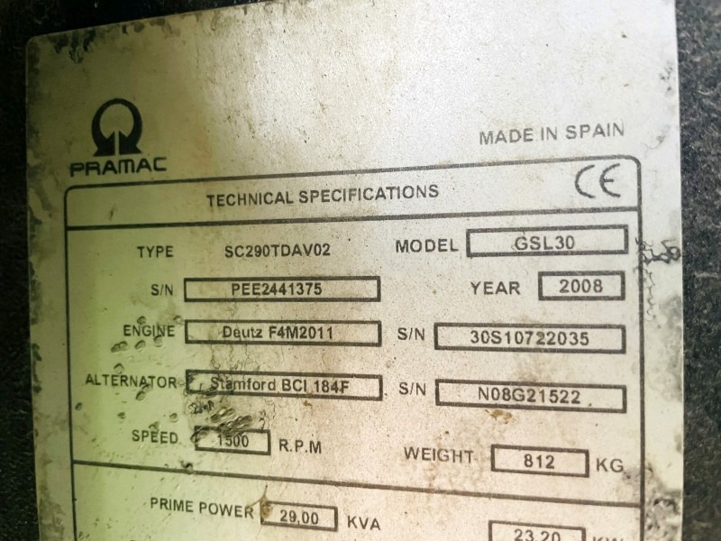 Pramac GSL30 (3871) - Elektroģenerators: foto 3 Pramac GSL30 (3871) - Elektroģenerators: foto 3
