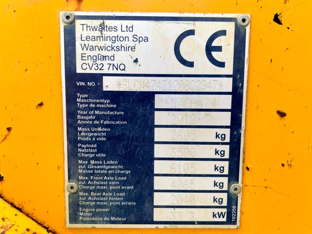 Thwaites Mach 474 (4084) - Mini pašizgāzējs: foto 3 Thwaites Mach 474 (4084) - Mini pašizgāzējs: foto 3