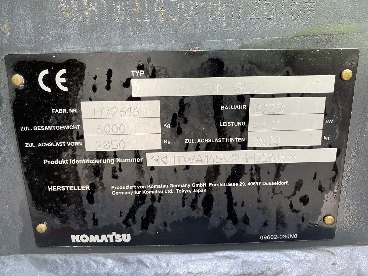 Mini iekrāvējs Komatsu WA70M-8EO: foto 10