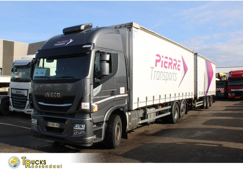 Iveco Stralis 510 + EURO 6 + RETARDER + STEERING AXEL + 6x2 + 106m3 combi - Kravas automašīna ar tentu: foto 1 Iveco Stralis 510 + EURO 6 + RETARDER + STEERING AXEL + 6x2 + 106m3 combi - Kravas automašīna ar tentu: foto 1