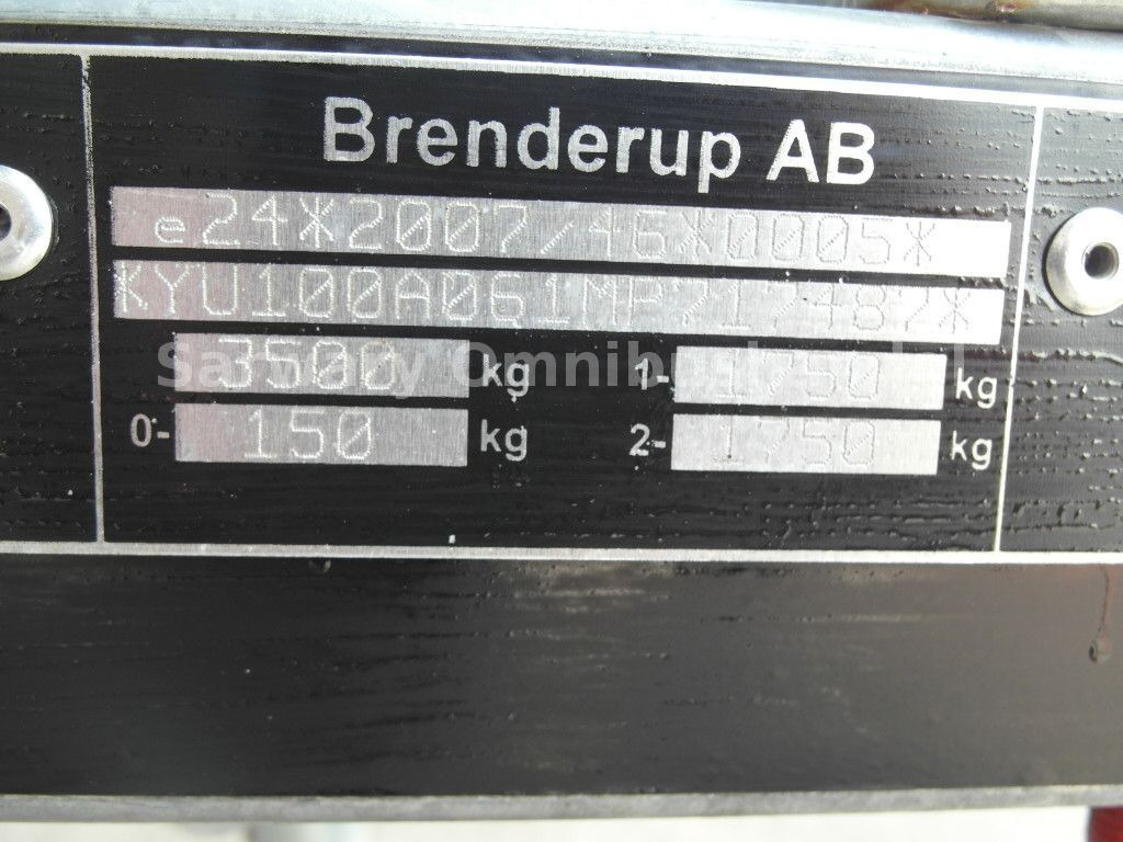 Laivu piekabe Brenderup Premiun 303500-SRX Bootsanhänger 3500 KG,Boot 9m: foto 12