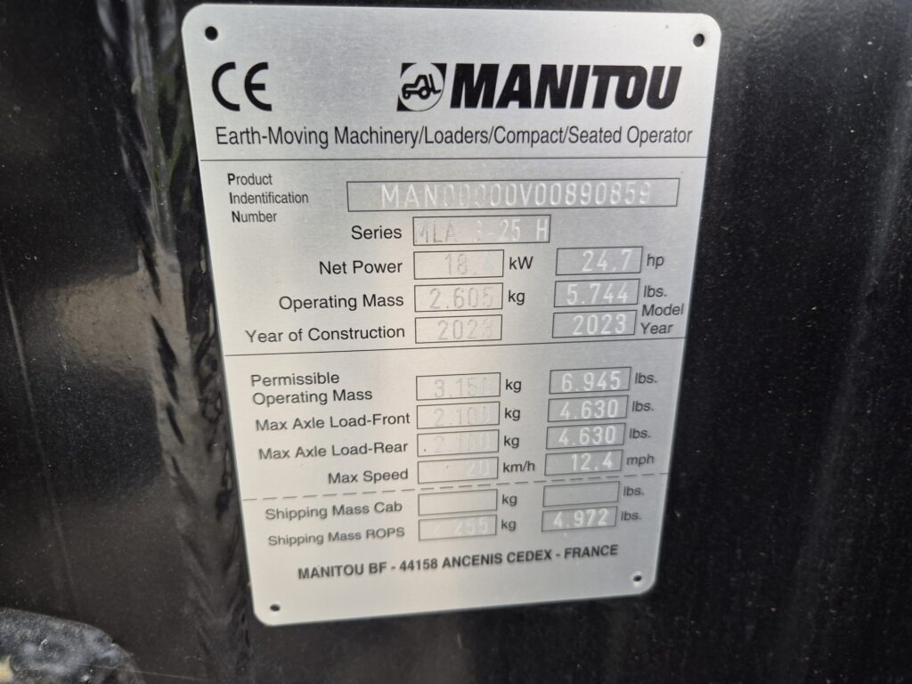 Mini iekrāvējs MANITOU MLA 3-25H miniloader: foto 12