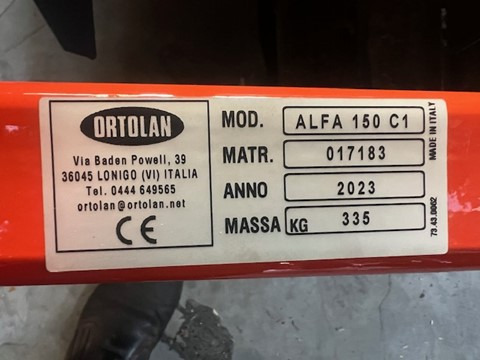 ORTOLAN ALFA 150 harrow - Augsnes apstrādes tehnika: foto 2 ORTOLAN ALFA 150 harrow - Augsnes apstrādes tehnika: foto 2
