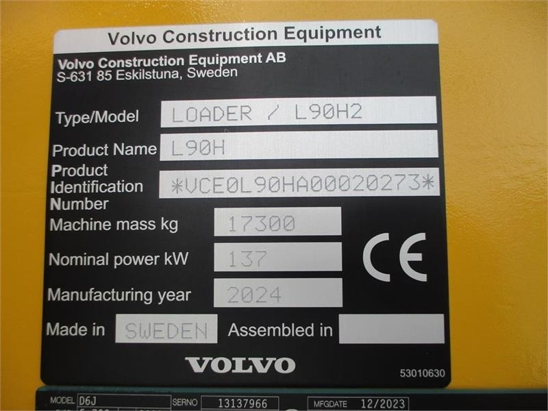 Volvo L90H H2 AGRICULTURE Dansk-maskine, Co-Pilot, LANG- - Riteņu iekrāvējs: foto 3 Volvo L90H H2 AGRICULTURE Dansk-maskine, Co-Pilot, LANG- - Riteņu iekrāvējs: foto 3