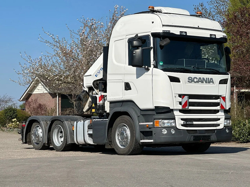 Scania R450 6x2 !!TRACTOR!!!CRANE/GRUE/HMF 50TM!!TOP!EURO6!! - Vilcējs: foto 2 Scania R450 6x2 !!TRACTOR!!!CRANE/GRUE/HMF 50TM!!TOP!EURO6!! - Vilcējs: foto 2