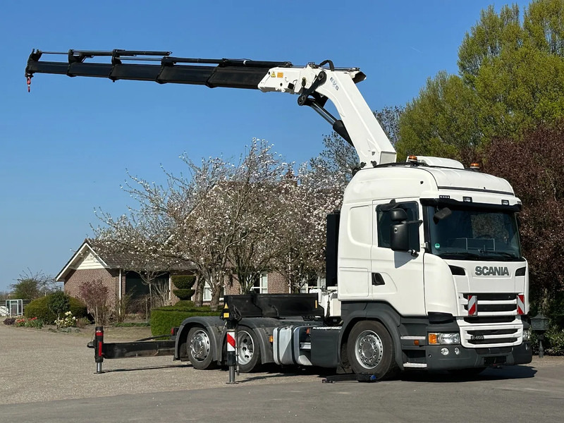 Scania R450 6x2 !!TRACTOR!!!CRANE/GRUE/HMF 50TM!!TOP!EURO6!! - Vilcējs: foto 3 Scania R450 6x2 !!TRACTOR!!!CRANE/GRUE/HMF 50TM!!TOP!EURO6!! - Vilcējs: foto 3