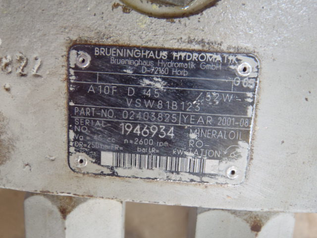 Brueninghaus Hydromatik A10FD45-52W-VSW81B123 - - Pagrieziena reduktors - Celtniecības tehnika: foto 3 Brueninghaus Hydromatik A10FD45-52W-VSW81B123 - - Pagrieziena reduktors - Celtniecības tehnika: foto 3