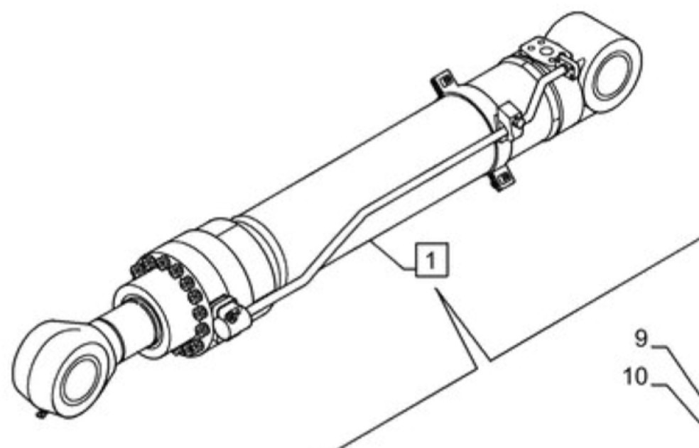 Case 47758251 - Hidrauliskais cilindrs - Celtniecības tehnika: foto 1 Case 47758251 - Hidrauliskais cilindrs - Celtniecības tehnika: foto 1
