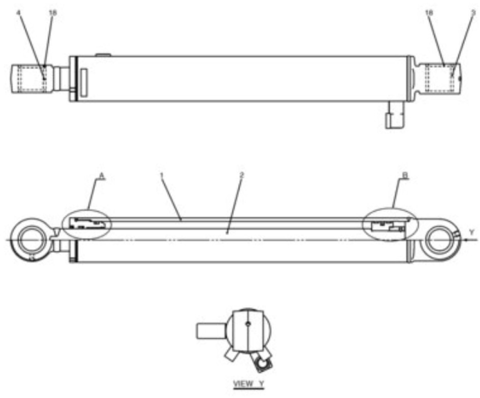Case PY01V00070F1 - Hidrauliskais cilindrs - Celtniecības tehnika: foto 1 Case PY01V00070F1 - Hidrauliskais cilindrs - Celtniecības tehnika: foto 1
