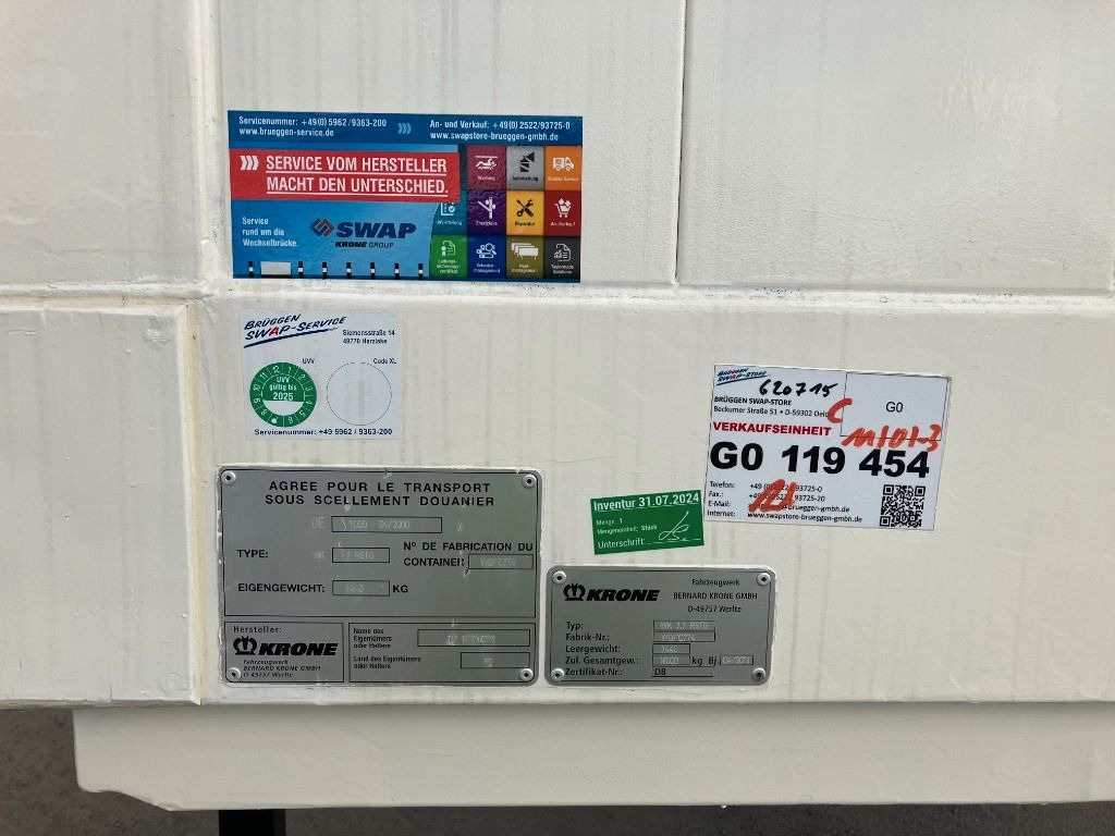 Jaunā Maināmā virsbūve - furgons Krone Wechselbrücke Koffer: foto 7 Jaunā Maināmā virsbūve - furgons Krone Wechselbrücke Koffer: foto 7