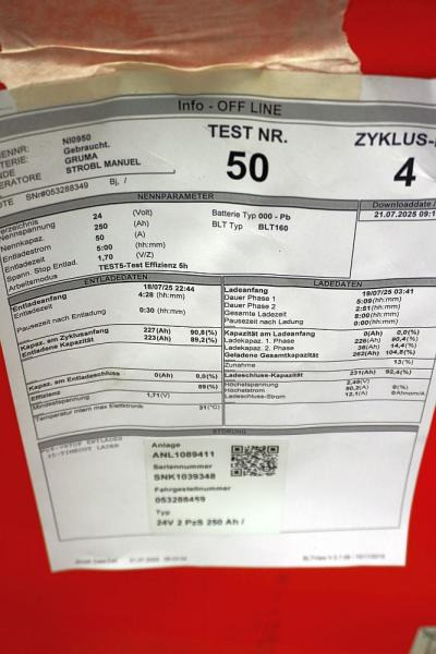 GRUMA 24 Volt 2 PzS 250 Ah - Akumulators - Iekraušanas tehnika: foto 5 GRUMA 24 Volt 2 PzS 250 Ah - Akumulators - Iekraušanas tehnika: foto 5