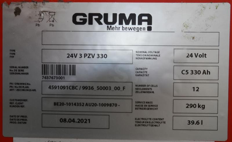 GRUMA 24 Volt 3 PzV 330 Ah - Akumulators: foto 5 GRUMA 24 Volt 3 PzV 330 Ah - Akumulators: foto 5