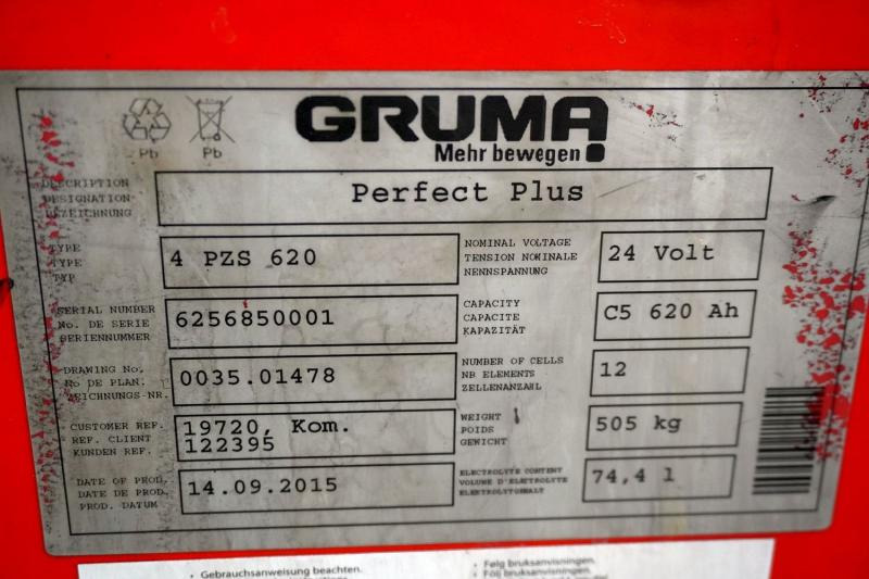 GRUMA 24 Volt 4 PzS 620 Ah - Akumulators - Iekraušanas tehnika: foto 5 GRUMA 24 Volt 4 PzS 620 Ah - Akumulators - Iekraušanas tehnika: foto 5