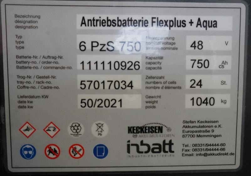 KECKEISEN 48 Volt 6 PzS 750 Ah - Akumulators: foto 5 KECKEISEN 48 Volt 6 PzS 750 Ah - Akumulators: foto 5