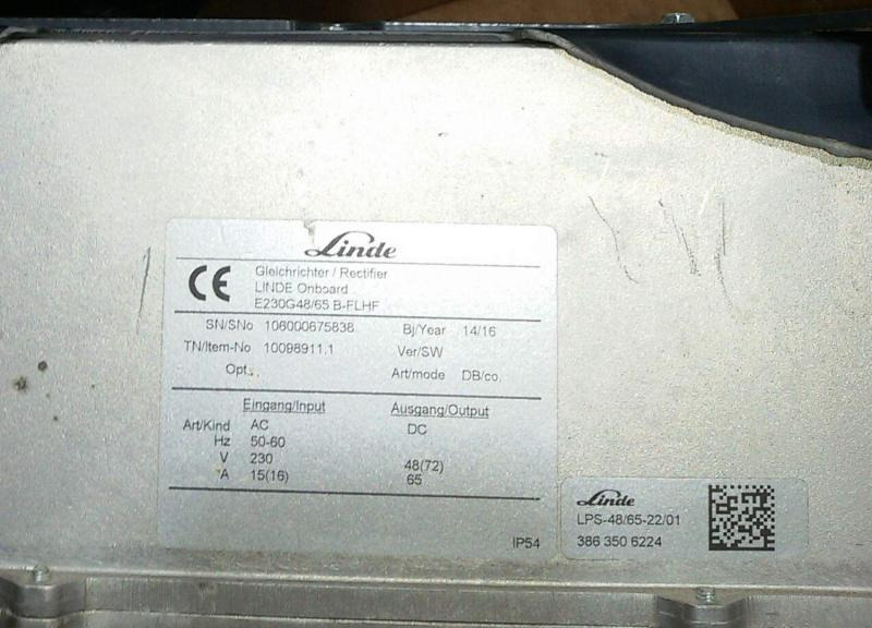 LINDE integr. LDG 48/65 HF - Akumulators: foto 2 LINDE integr. LDG 48/65 HF - Akumulators: foto 2