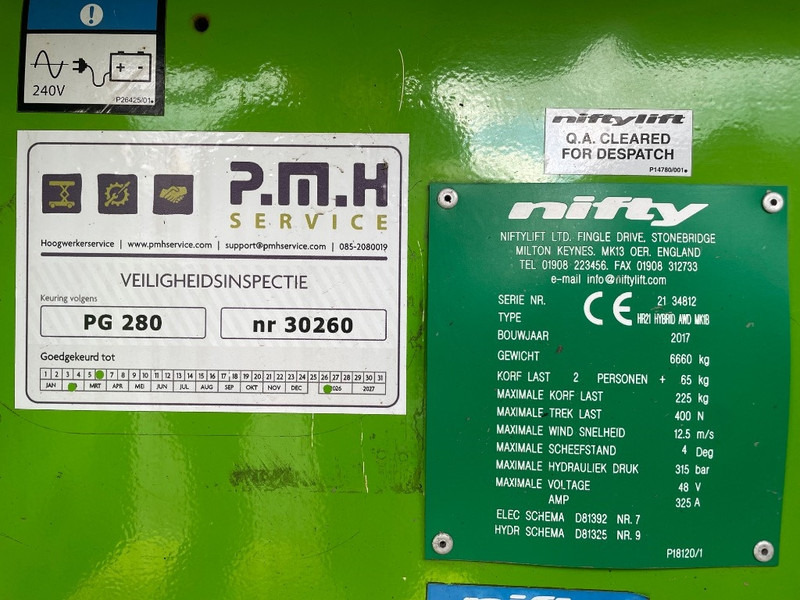 Niftylift HR 21 HYBRID - Izlices pacēlājs: foto 3 Niftylift HR 21 HYBRID - Izlices pacēlājs: foto 3