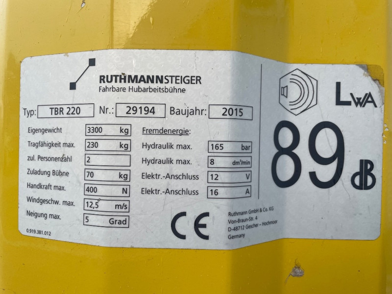 Ruthmann TBR 220 - Autopacēlājs: foto 3 Ruthmann TBR 220 - Autopacēlājs: foto 3