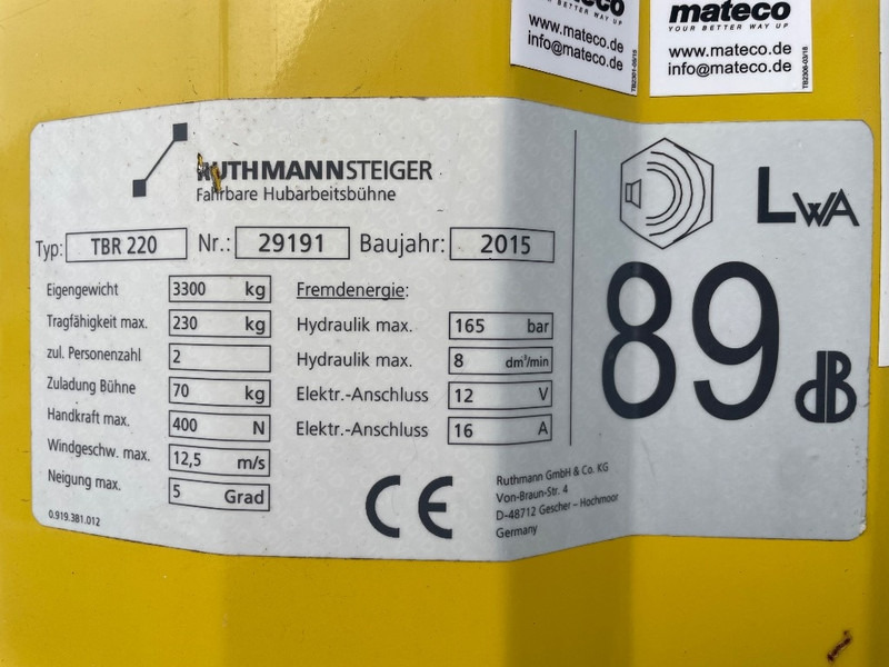 Ruthmann TBR 220 - Autopacēlājs: foto 3 Ruthmann TBR 220 - Autopacēlājs: foto 3