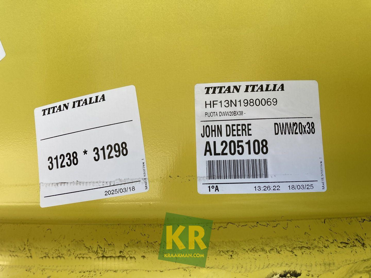 18 X 38 velg John Deere  - Riteņa disks - Traktors: foto 4 18 X 38 velg John Deere  - Riteņa disks - Traktors: foto 4