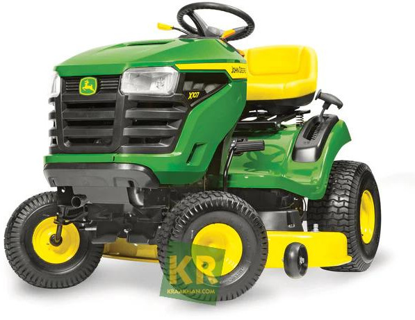 John Deere X107  - Zāles pļāvējs: foto 1 John Deere X107  - Zāles pļāvējs: foto 1