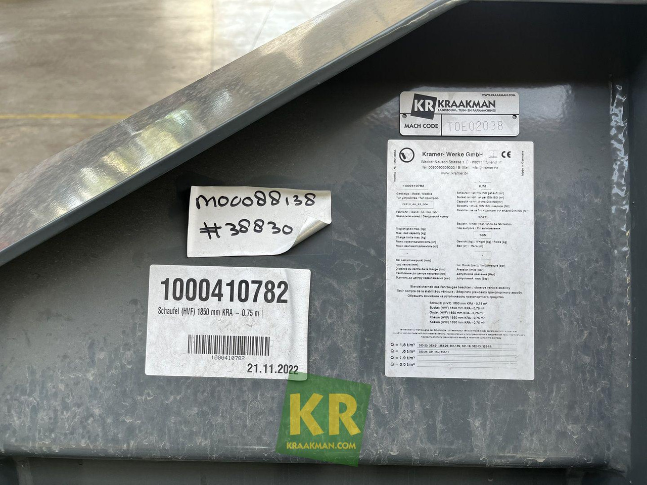 Kramer Voorzetstukken - Iekrāvēja kauss: foto 4 Kramer Voorzetstukken - Iekrāvēja kauss: foto 4