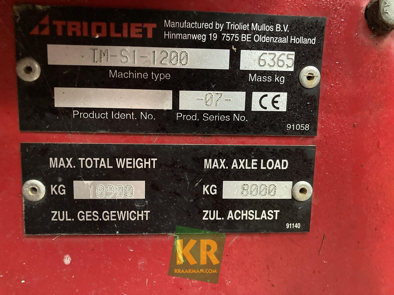 Lopbarības mikseris Trioliet TRIOMIX S1 1200: foto 12