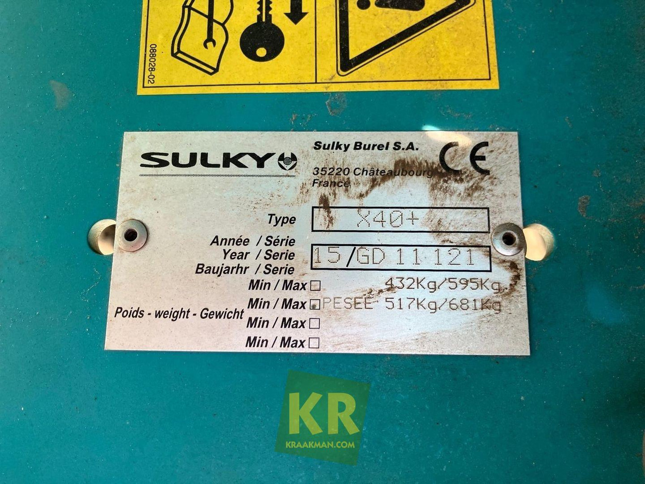 X40 Kunstmeststrooier Sulky - Minerālmēslu izkliedētājs: foto 5 X40 Kunstmeststrooier Sulky - Minerālmēslu izkliedētājs: foto 5