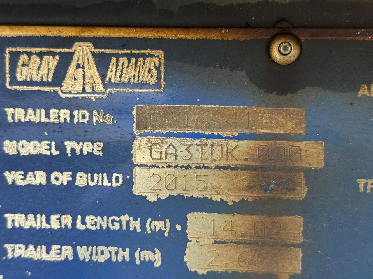 Puspiekabe refrižerators Gray and Adams 2015 Vector 1350 – MJG038: foto 9