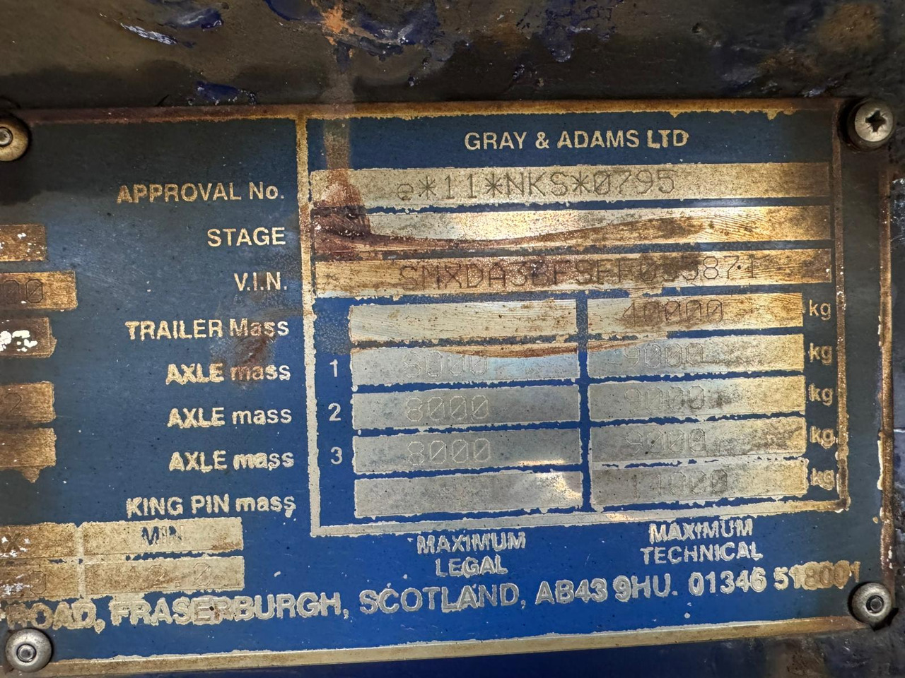 Puspiekabe refrižerators Gray and Adams 2015 Vector 1350 – MJG038: foto 19