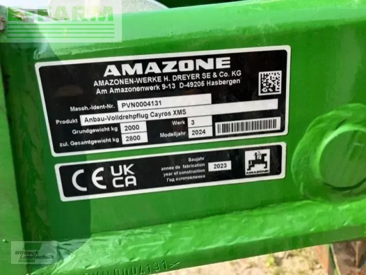 Amazone cayros xms 5-950 - Arkls: foto 2 Amazone cayros xms 5-950 - Arkls: foto 2