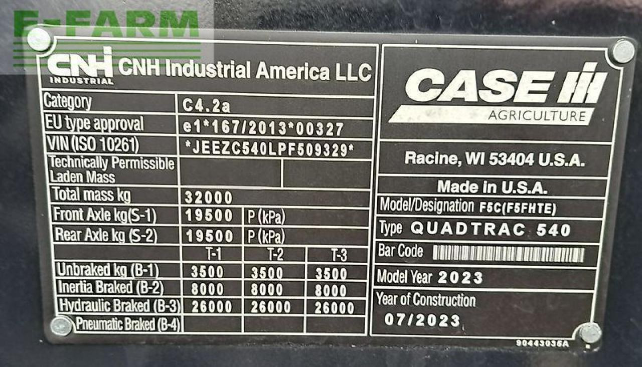 Traktors Case-IH quadtrac 540 cvx: foto 14