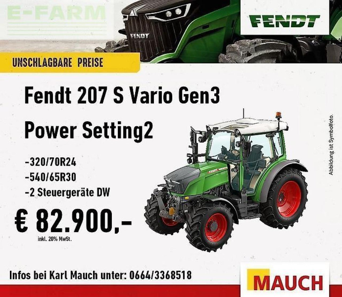 Fendt 207 s vario gen 3 zum bestpreis - Traktors: foto 2 Fendt 207 s vario gen 3 zum bestpreis - Traktors: foto 2