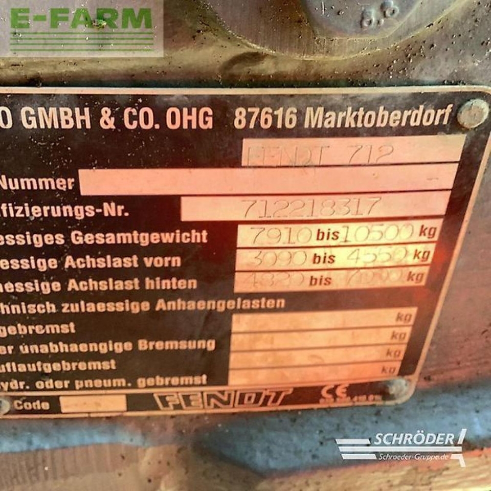 Traktors Fendt 712 vario: foto 8