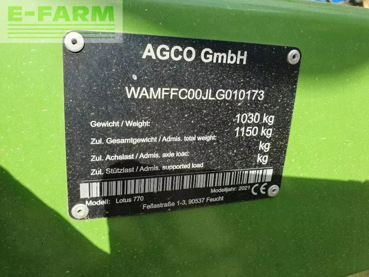 Fendt lotus 770 - Vālotājs/ Ārdītājs: foto 5 Fendt lotus 770 - Vālotājs/ Ārdītājs: foto 5