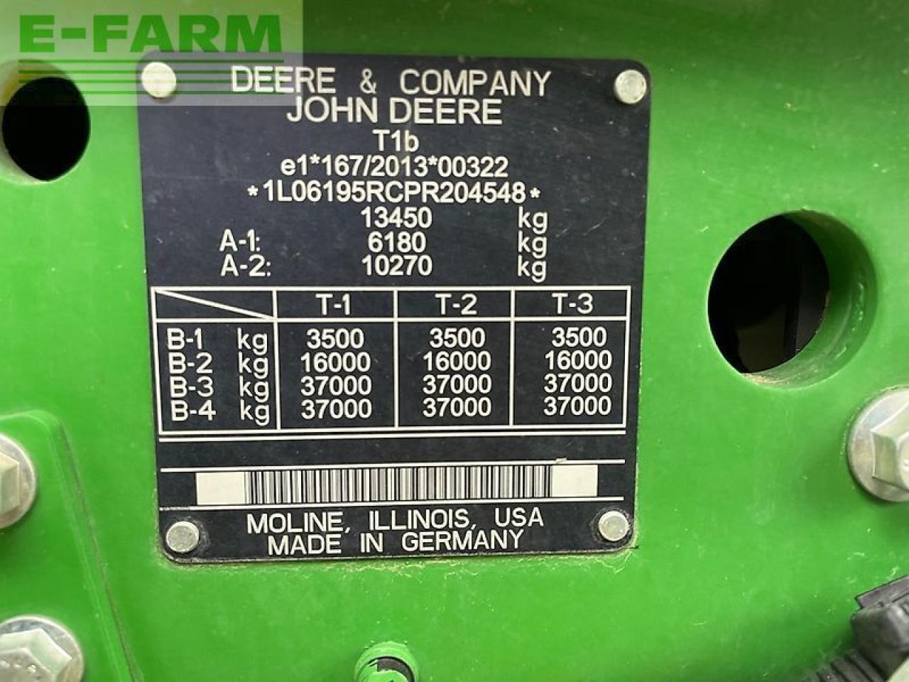 Traktors John Deere 6r195 garantie bis 13.12.26: foto 26