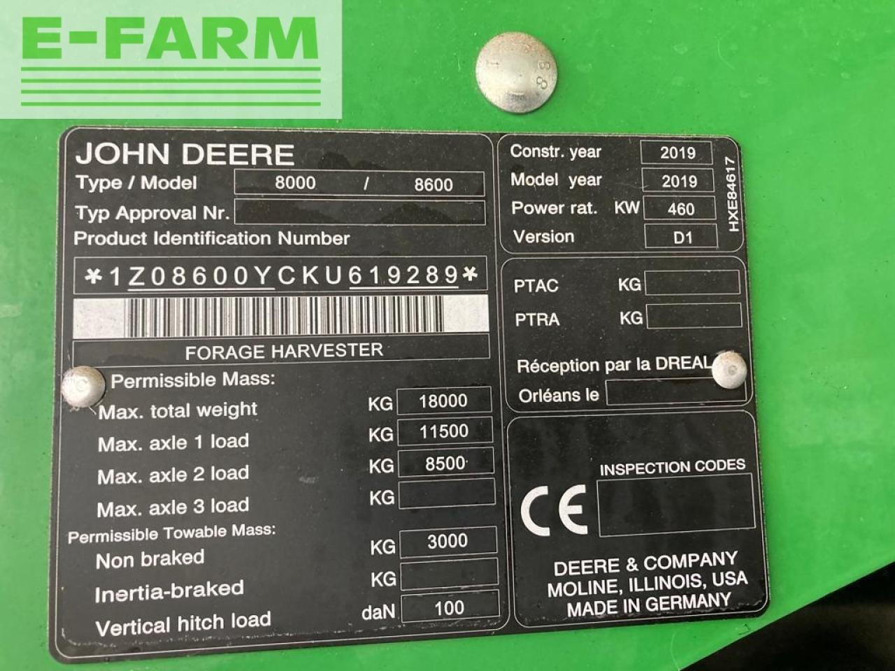 Lopbarības kombains John Deere 8600I: foto 20