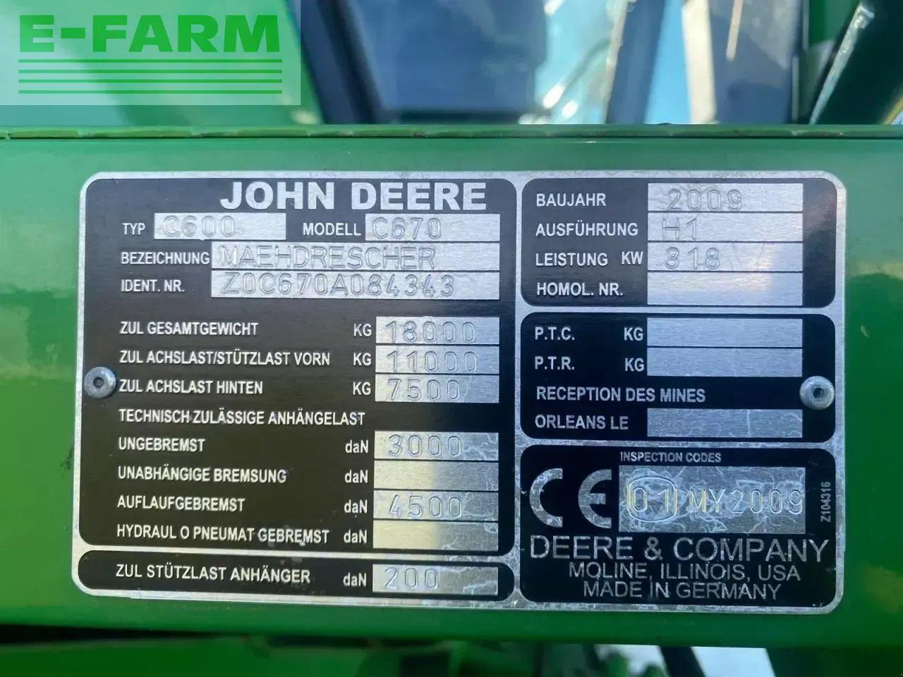 John Deere c670 - Labības kombains: foto 3 John Deere c670 - Labības kombains: foto 3