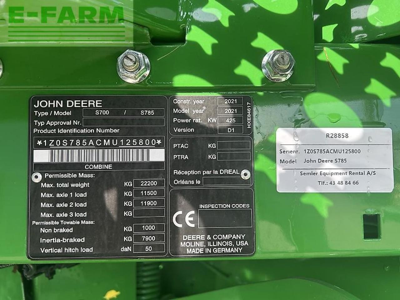John Deere s785 - Labības kombains: foto 5 John Deere s785 - Labības kombains: foto 5