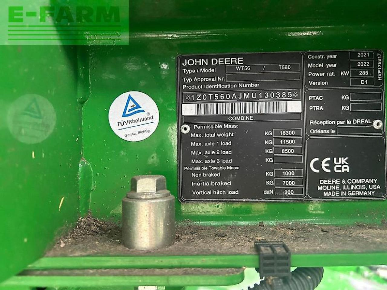 Labības kombains John Deere t560: foto 17 Labības kombains John Deere t560: foto 17