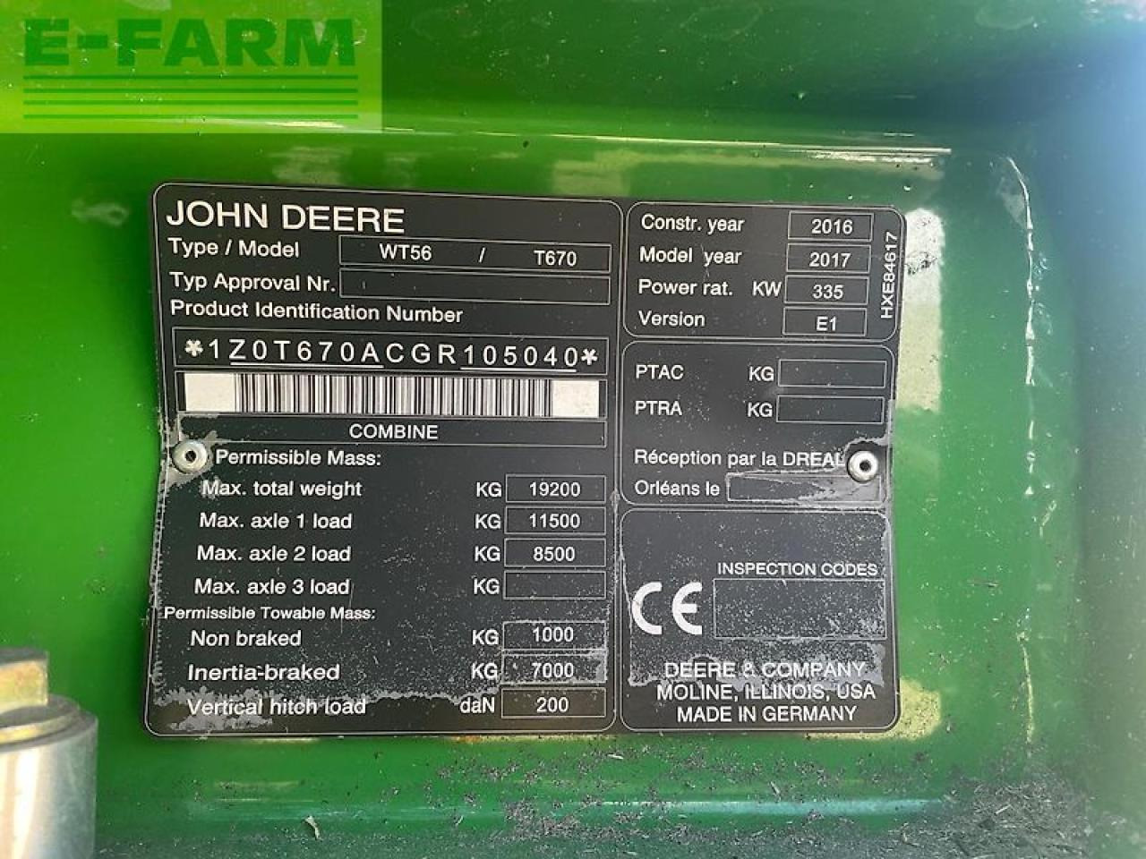 Labības kombains John Deere t670i: foto 10