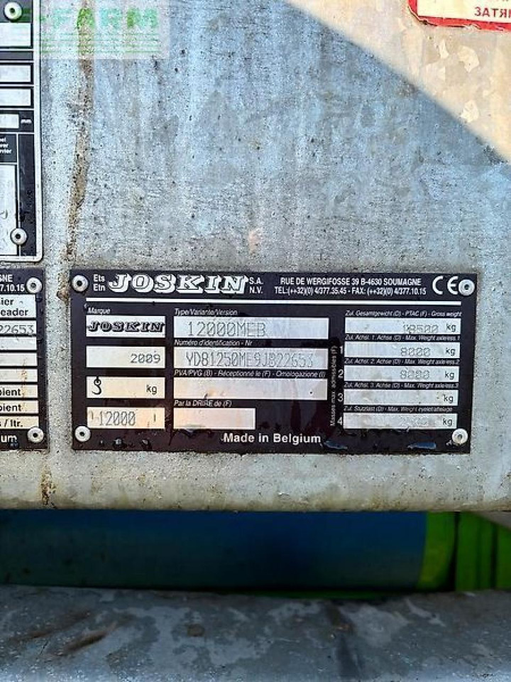Joskin güllefass 12000liter modulo2 - Mēslošanas tehnika: foto 5 Joskin güllefass 12000liter modulo2 - Mēslošanas tehnika: foto 5