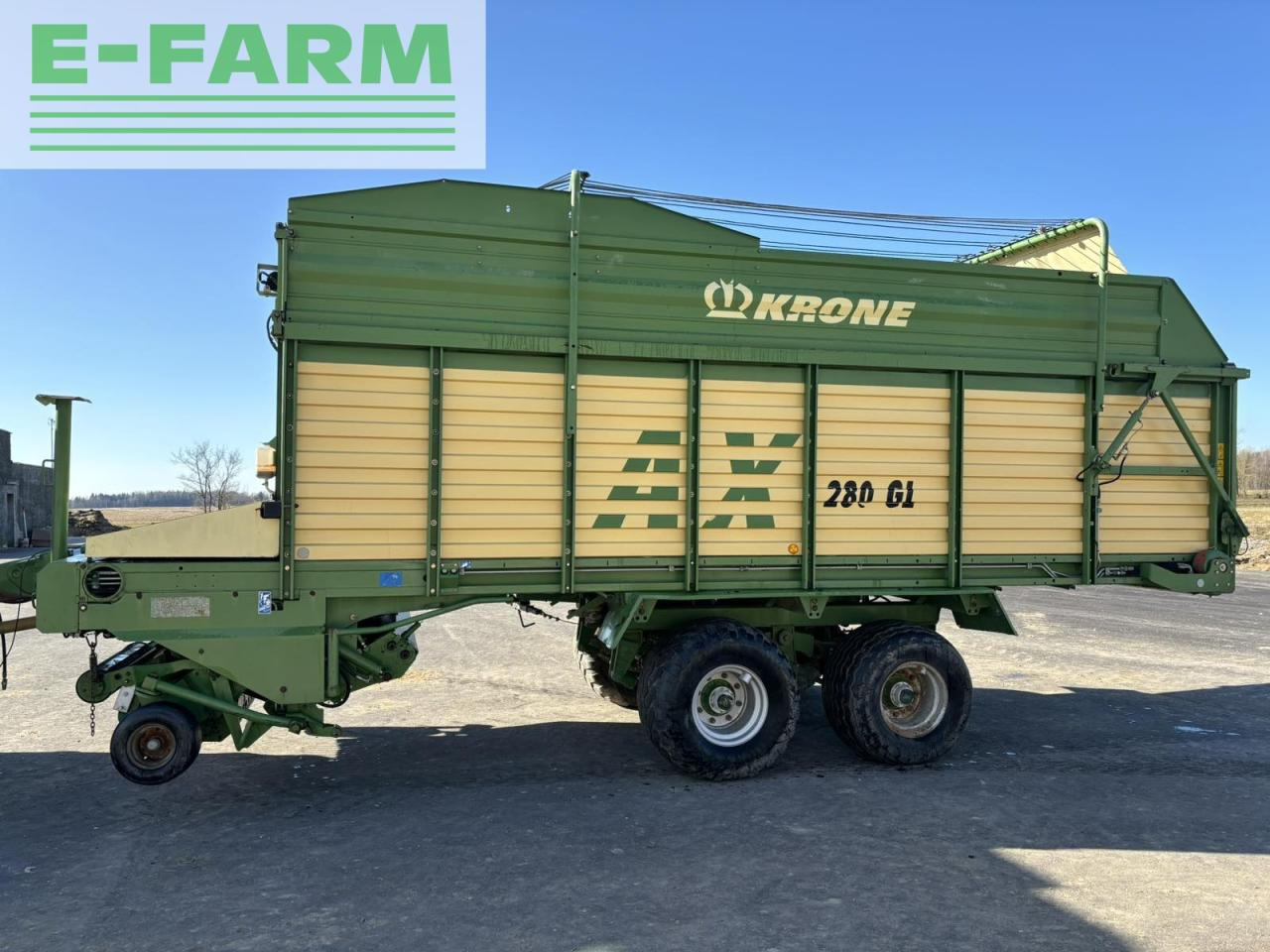 Krone AX 280 GL - Lauksaimniecības piekabe-pašizgāzējs: foto 1 Krone AX 280 GL - Lauksaimniecības piekabe-pašizgāzējs: foto 1